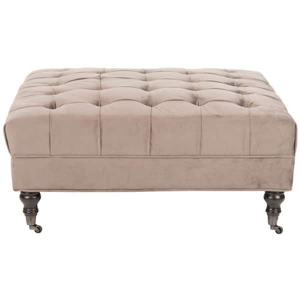 SAFAVIEH Clark Beige Accent Ottoman