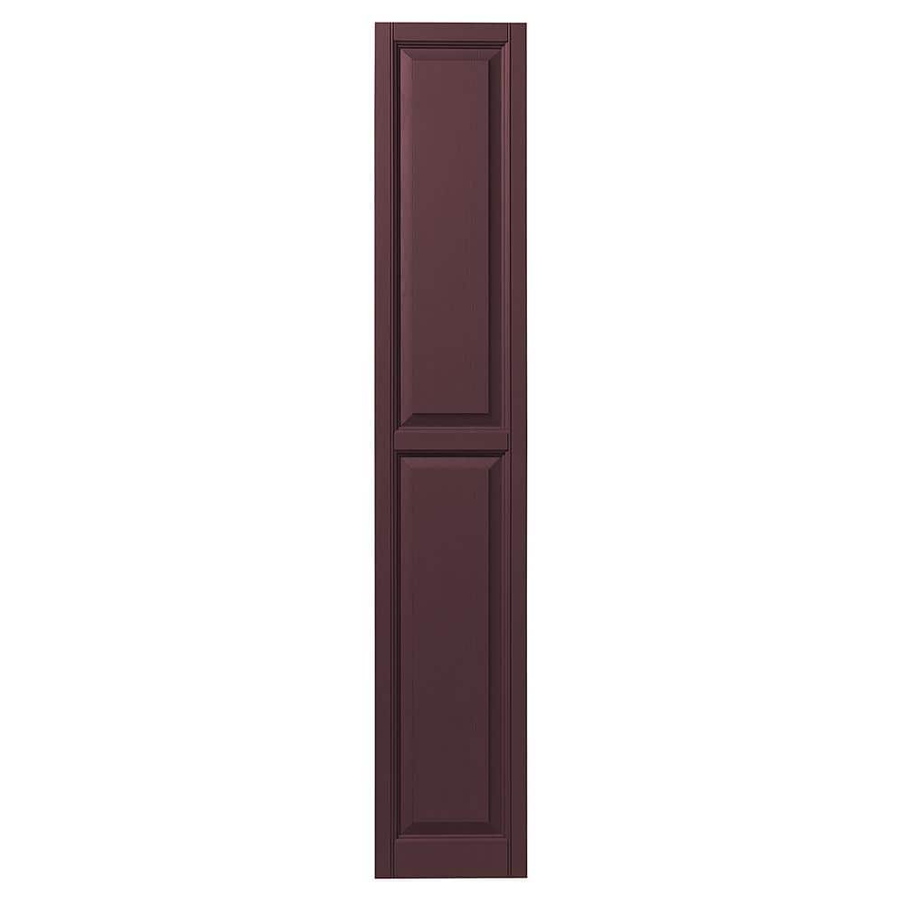 15 in. x 81 in. Raised Panel Polypropylene Shutters Pair in Vineyard Red price history on PriceWatchPro