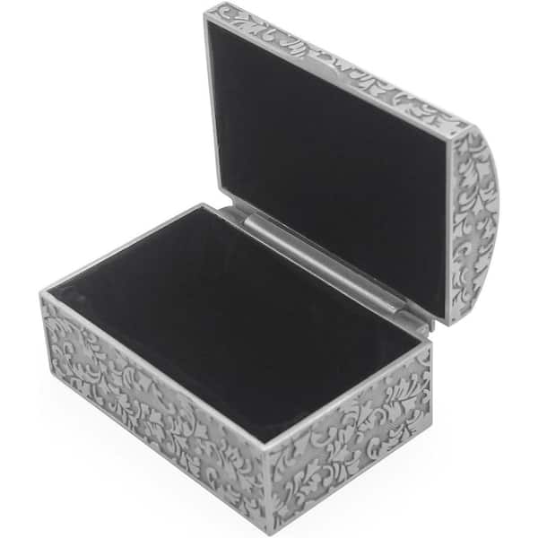 Afoxsos 3.23 x 2.36 x 1.65 in. Small Silver Vintage Metal Alloy