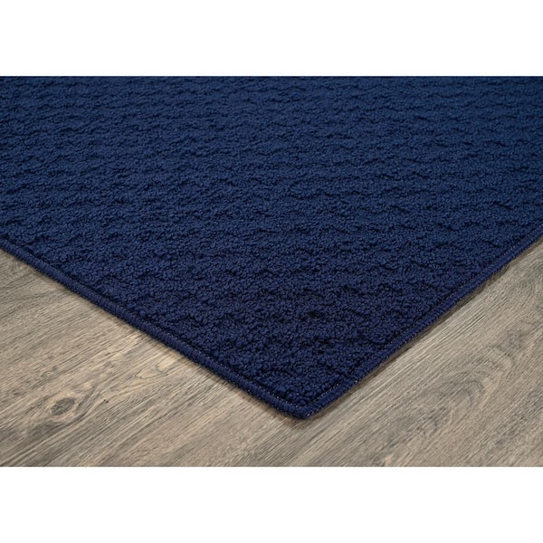 Town Square Navy 12 ft. x 12 ft. Geometric Area Rug
