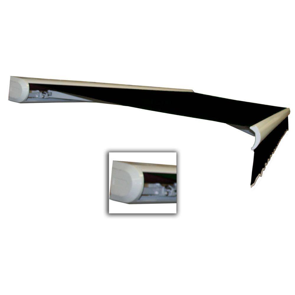 12' x 10' Black Powder Coated Aluminum Retractable Patio Awning