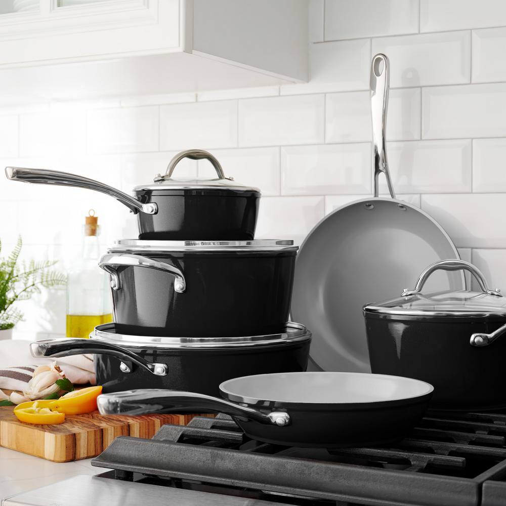 Tramontina 10-Piece Black Ceramic Non-Stick Cookware Set