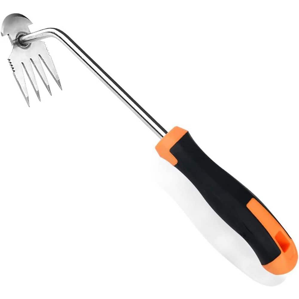 13 in. Weeder Stainless Steel Dual Purpose Garden Hand Tool 4 Teeth Easy Grip Rubber Handle for Gardening price history on PriceWatchPro