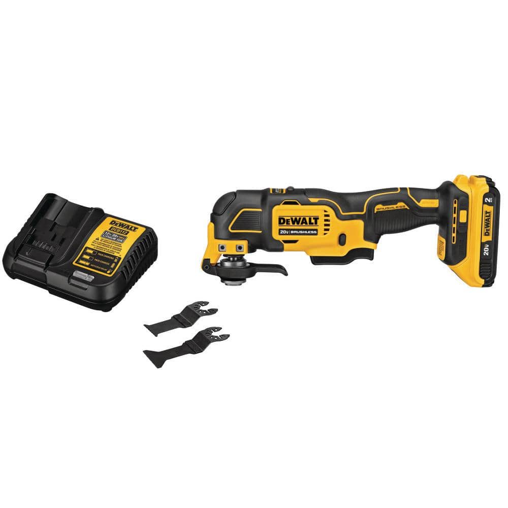 Verwoesting slang Lelie DEWALT ATOMIC 20V MAX Cordless Brushless Oscillating Multi Tool with (1)  20V 2.0Ah Battery and Charger DCS354D1 - The Home Depot