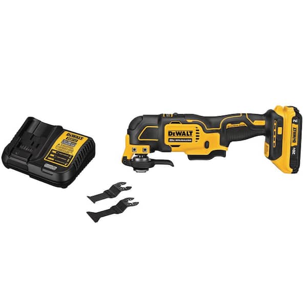 DEWALT ATOMIC 20V MAX Cordless Brushless Oscillating Multi Tool with (1) 20V 2.0Ah Battery and Charger
