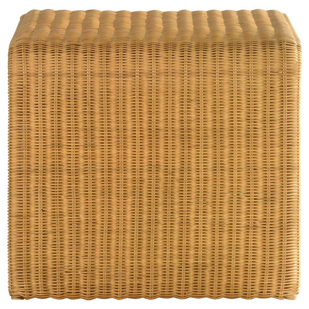 Juanita Natural Rattan Square Coastal End Table