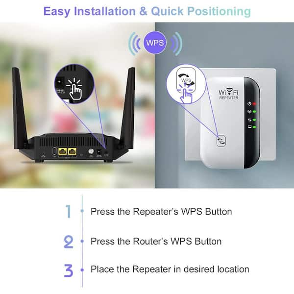 Top WiFi Extender Wireless Signal Booster Cover to 5000sq.ft and 35 Devices