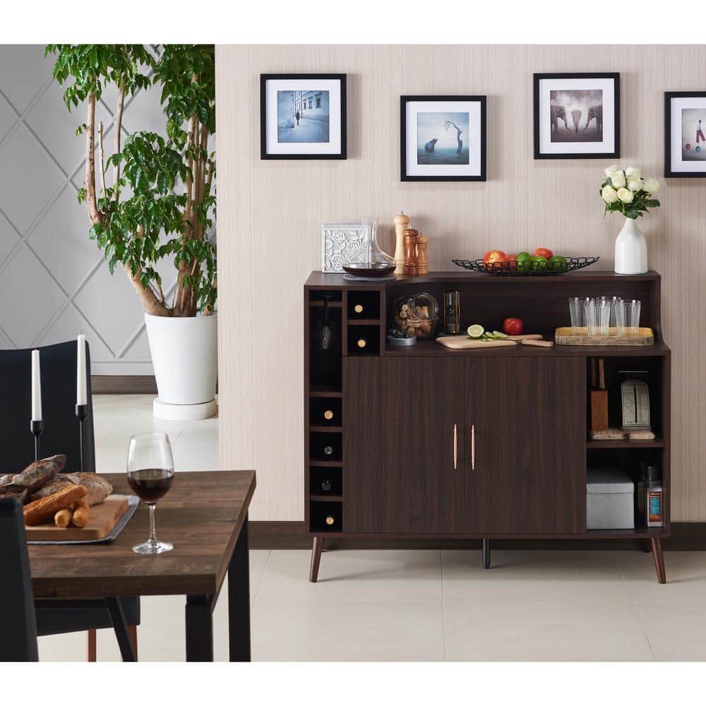 Pankhurst Wenge Buffet with Wine Rack