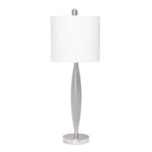 27 in. Gray Needle Stick Table Lamp