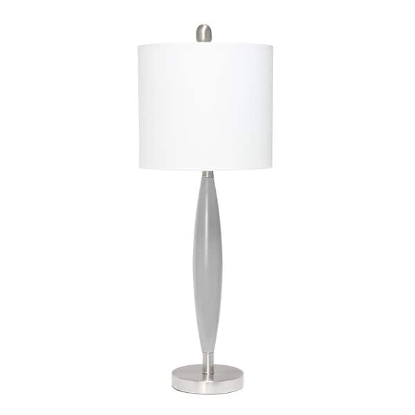 Elegant Designs 27 in. Gray Needle Stick Table Lamp