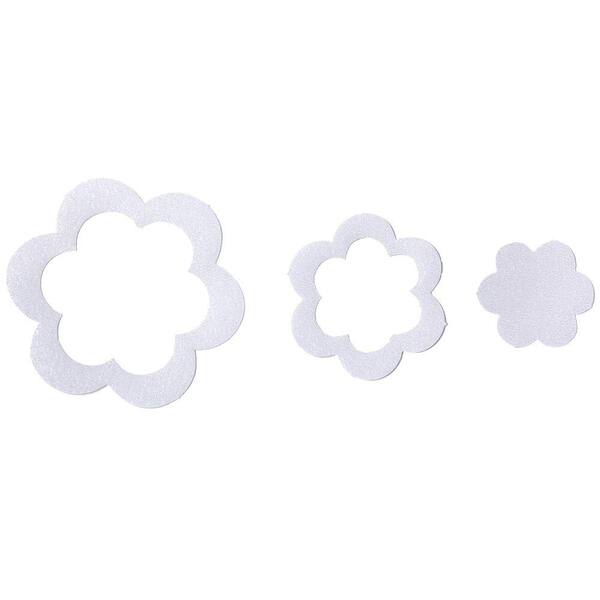 SlipX Solutions Adhesive Flower Treads in Clear (21-Count)