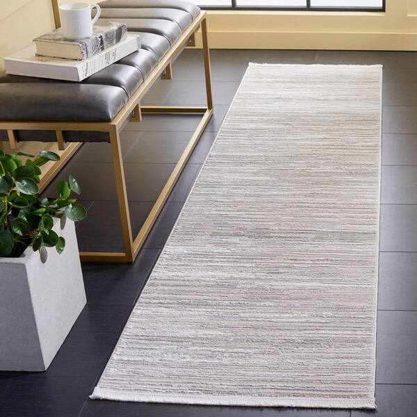 Platinum 2 ft. x 8 ft. Ivory/Beige Monochrome Runner Rug