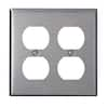 Leviton Stainless Steel 2-Gang Duplex Outlet Wall Plate (1-Pack) 84016 ...