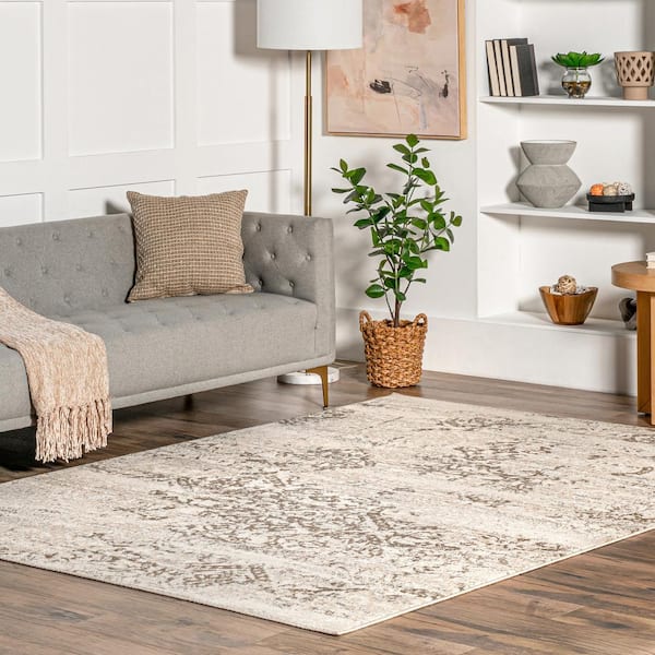 Vintage Freja 9 ft. x 12 ft. Beige Living Room/Bedroom/Dining Room Area Rug