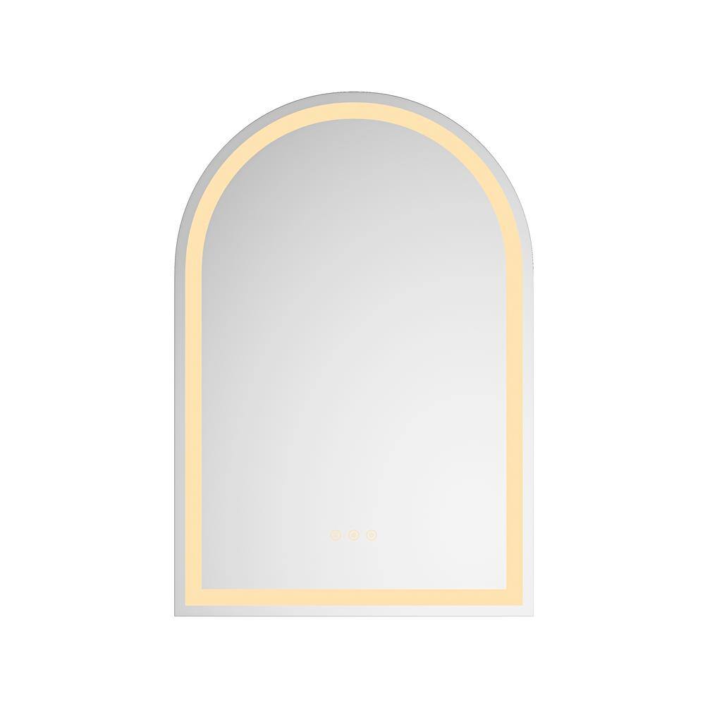 26 in. W x 38 in. H Arched Frameless LED Light Wall Anti-Fog Bathroom Vanity Mirror price history on PriceWatchPro