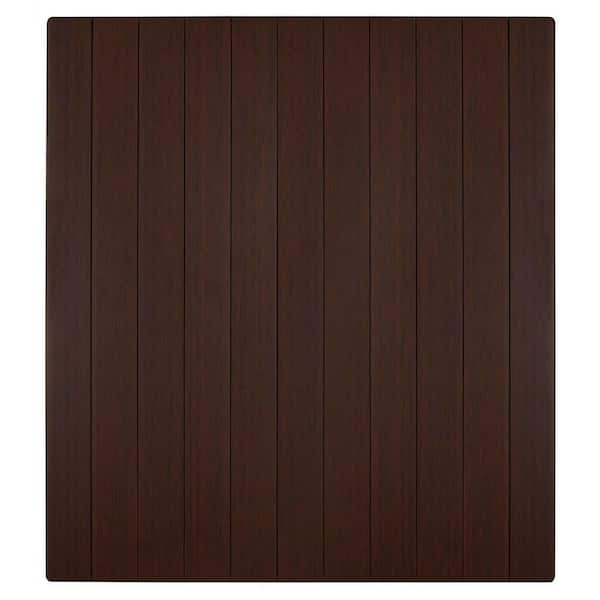 Anji Mountain 42 x 48 Dark Cherry Bamboo Roll-Up Chairmat, No Lip