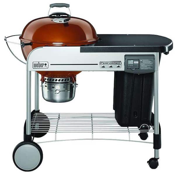 Weber Performer Deluxe 22 in. Charcoal Grill in Copper with Built-In Thermometer and Digital Timer