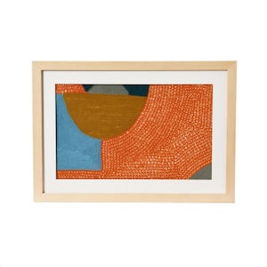 Embroidery Framed Graphic Abstract Art Print 14 in. x 20 in.