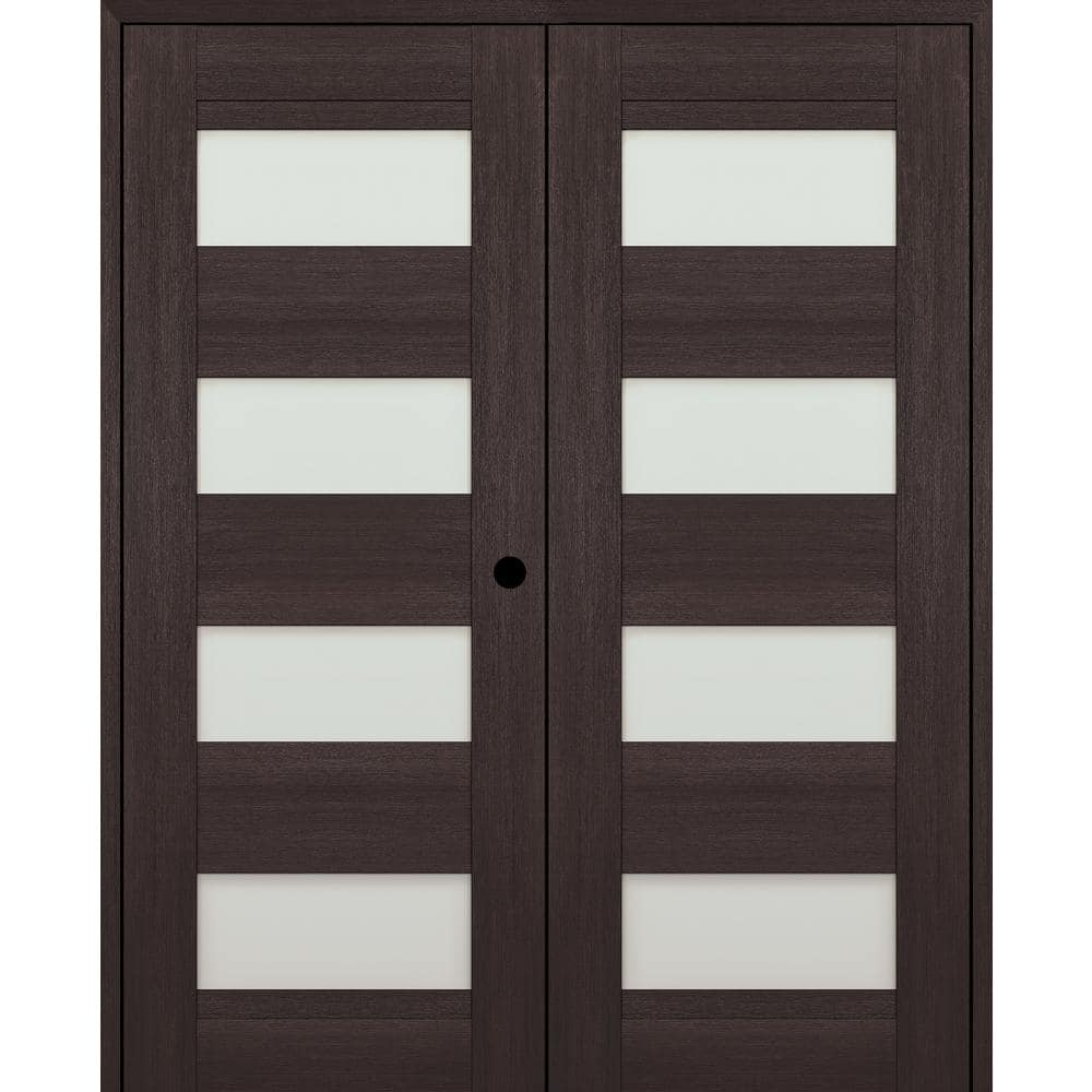 07-08 60 in. x 96 in. Left Active 4-Lite Frosted Glass Veralinga Oak Wood Composite Double Prehung Interior Door price history on PriceWatchPro