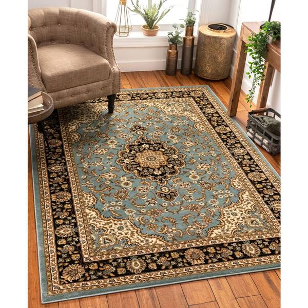 Well Woven Barclay Medallion Kashan Red 8 ft. x 10 ft. Traditional Area Rug  541007 - The Home Depot