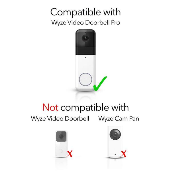 Wasserstein AC Outlet Wall Mount Compatible with Wyze Cam V3 - Reliable Mounting Alternative for Your Cameras (White)