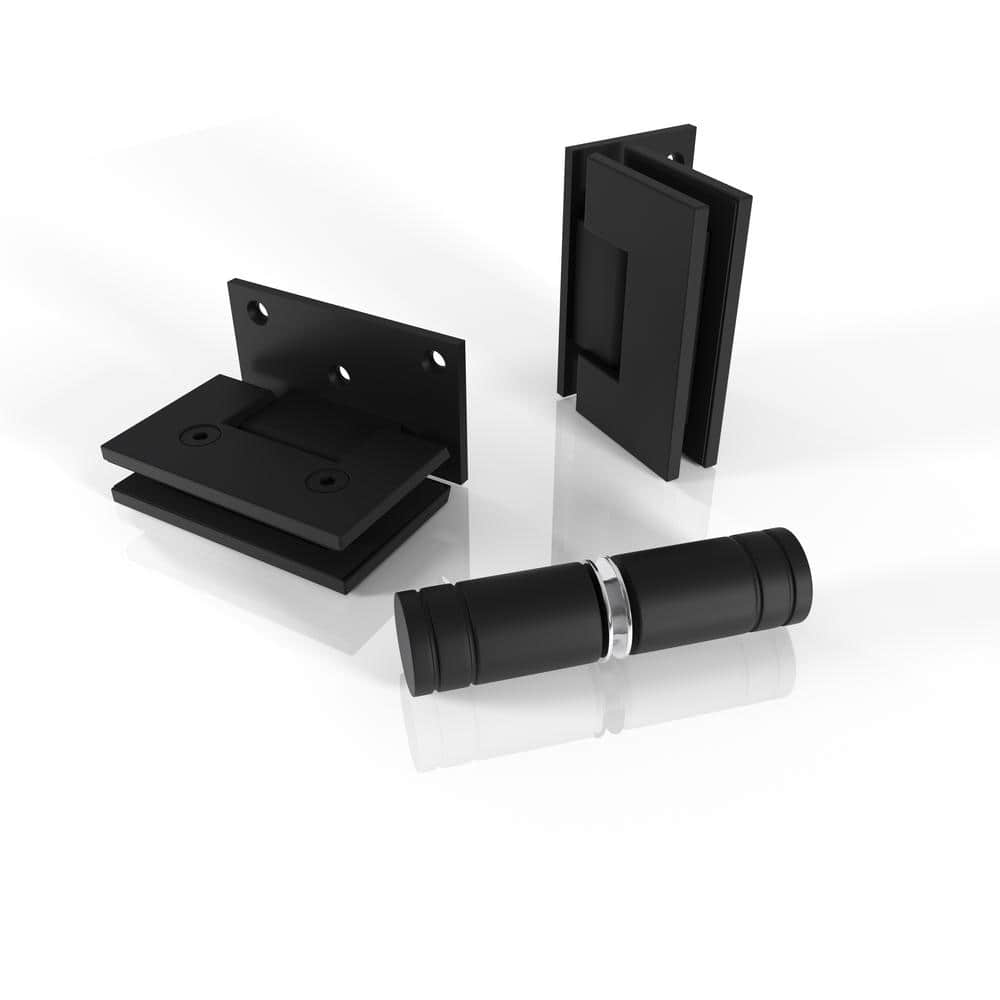 Glass Warehouse 78 in. Bath Tub Door Only Hardware Pack in Matte Black