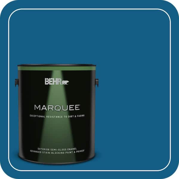 BEHR MARQUEE 1 gal. #S-H-550 Sapphire Sparkle Semi-Gloss Enamel Exterior Paint & Primer