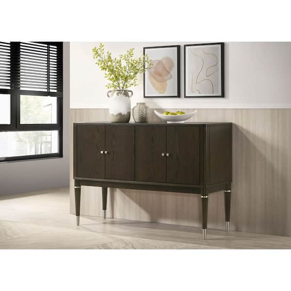 Reseda 4-door Dining Sideboard Server with Shelves Ash Brown