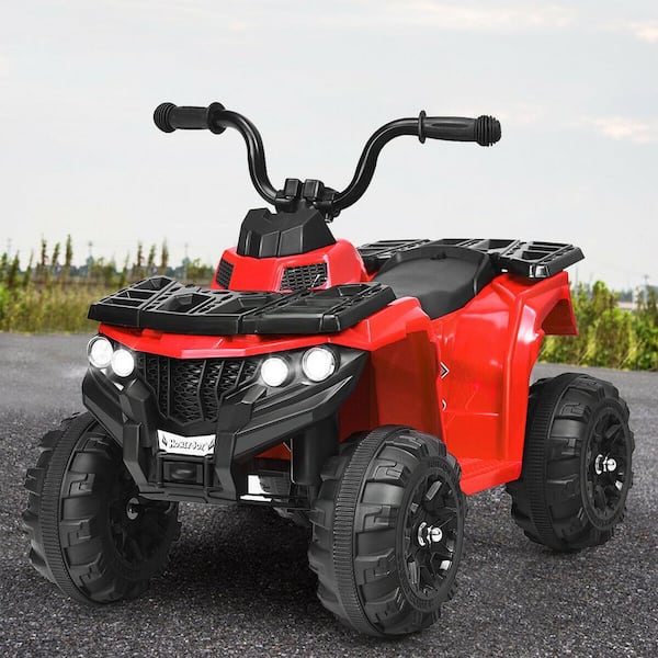 6-Volt Battery Powered Kids Ride On ATV 4-Wheeler Quad with MP3 and LED Headlight Red