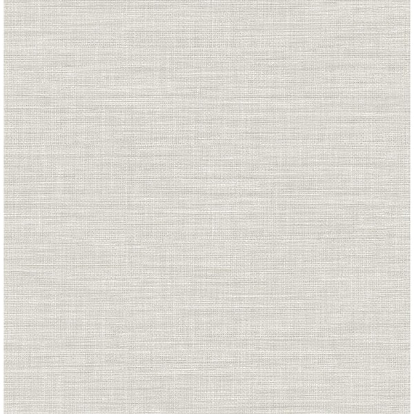 A-Street Prints Exhale Light Grey Faux Grasscloth Light Grey Wallpaper Sample