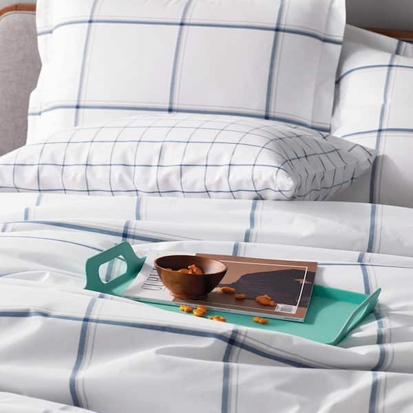 Window Pane Plaid Yarn-Dyed Cotton Percale Duvet Cover