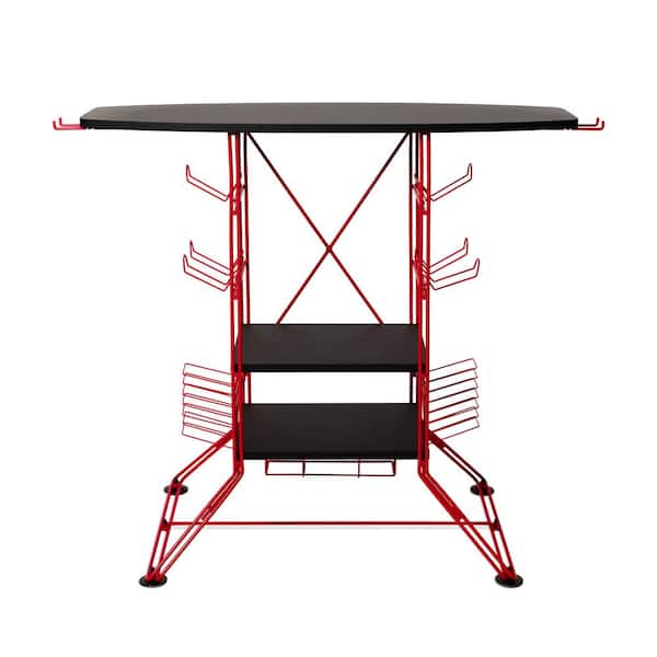 Atlantic Centipede 38 in. Black/Red Wide TV/Gaming Stand XL