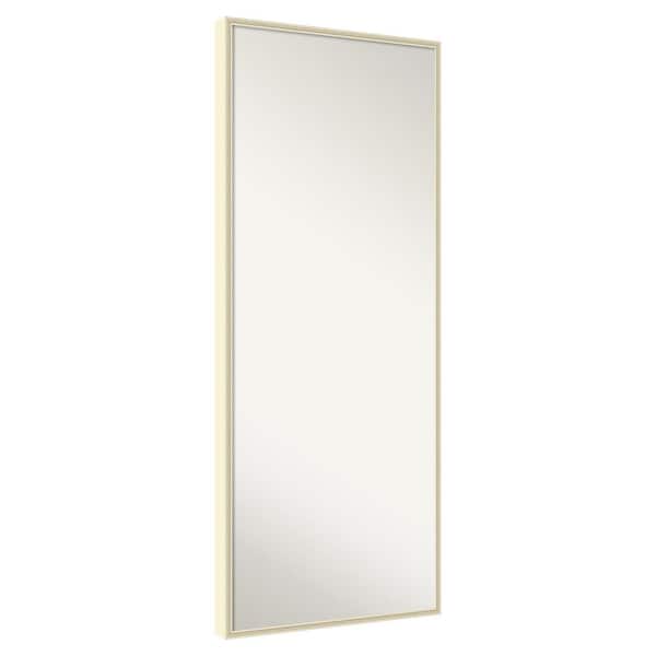 Edith Silver 25 in. W x 61 in. H Non-Beveled Traditional Rectangle Wood Framed Full Length Floor Leaner Mirror
