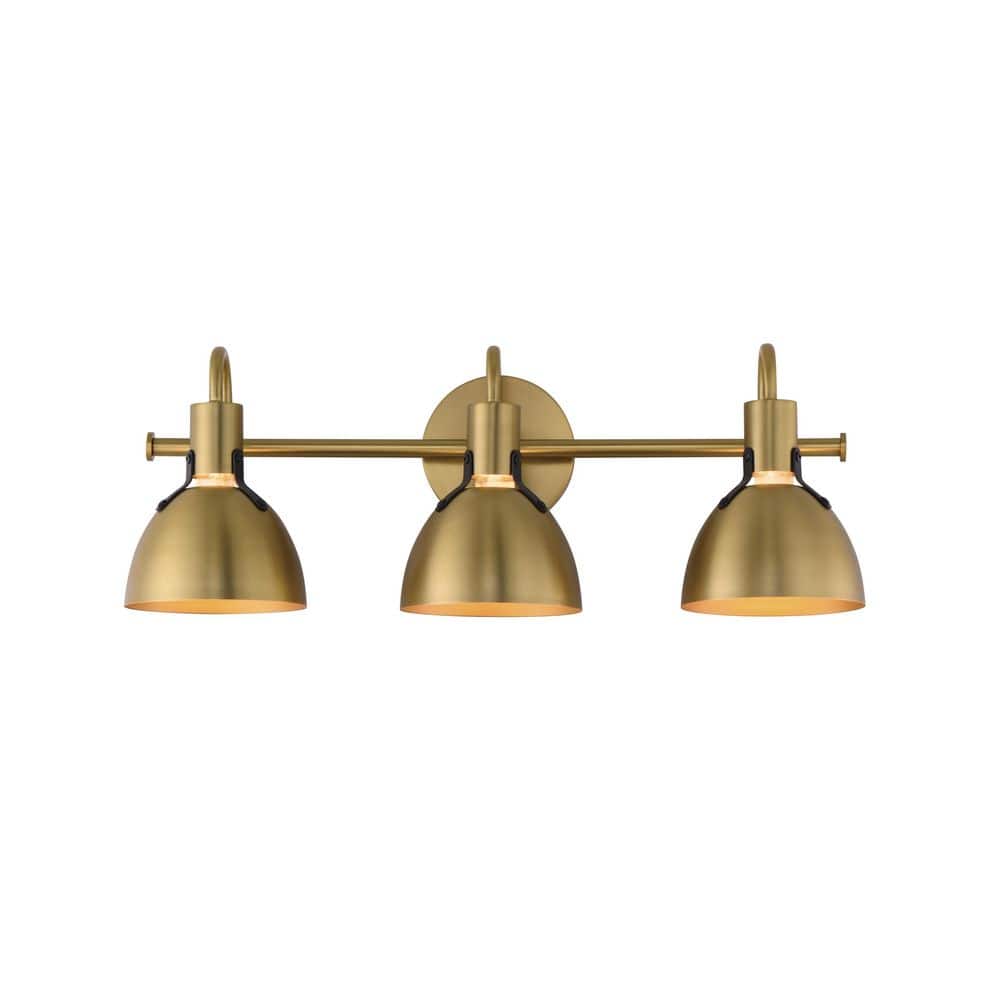 Dusk 24 in. 3 Light Satin Brass Vanity Light price history on PriceWatchPro
