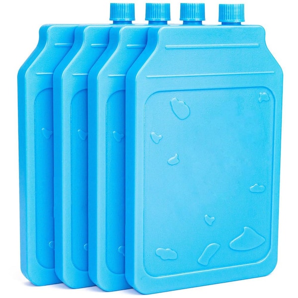 Unbranded Reusable Ice Pack Set of 4 for Lunch Box and Cooler, BPA Free, Slim Design