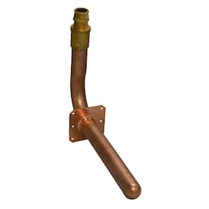 3/4 in. x 6 in. x 8 in. Cold Expansion PEX (F1960) Copper Stub Out 90° Elbow with Square Mounting Flange