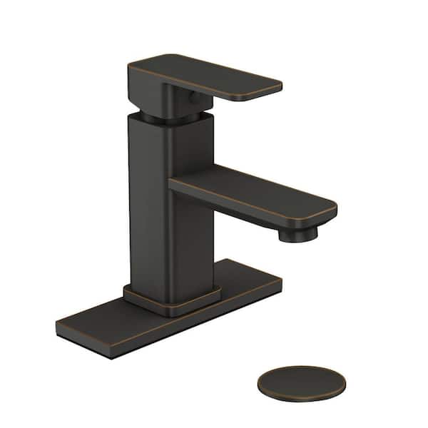 Glacier Bay Single-Handle Single-Hole Bathroom Faucet in Oil Rubbed Bronze