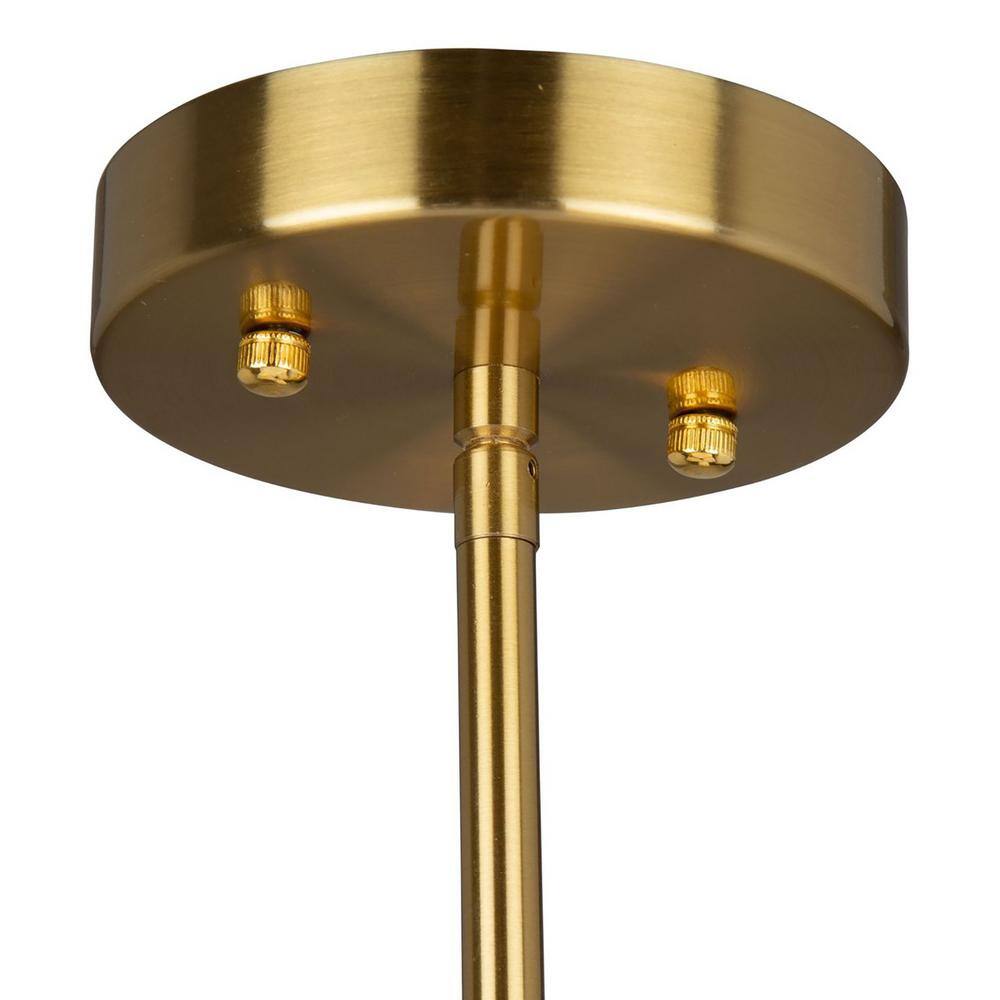 Mini Stella Crystal 3-Light Chandelier with Linen Shade in Brushed Gold