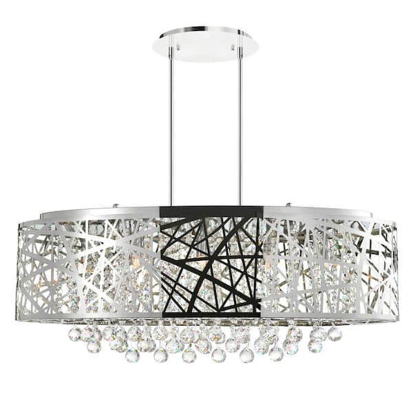 CWI Lighting Eternity 8 Light Drum Shade Chandelier With Chrome Finish