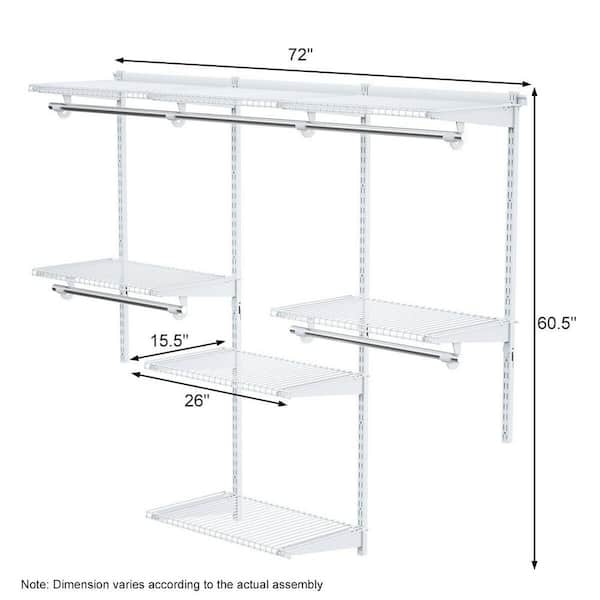 SHENGXINY Organization And Storage Clearance White Wall-Mounted