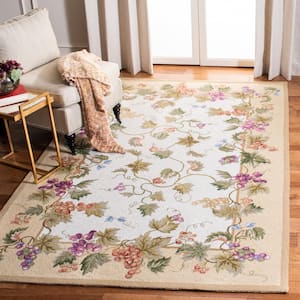 Chelsea Ivory 2 ft. x 3 ft. Solid Border Area Rug