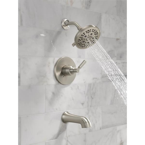 Lorna Single Handle 5-Spray Tub and Shower Faucet 1.75 GPM in Spotshield Brushed Nickel Valve Included