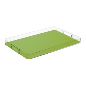 Fishnet Lime Green 19 in.W x 1.5 in.H x 13 in.D Rectangular Acrylic Serving Tray