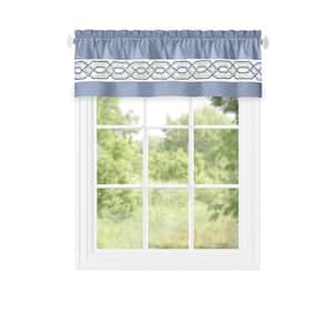 Paige Light Filtering Window Curtain Valance - 55x13 - Blue