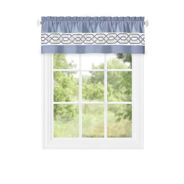 ACHIM Paige Light Filtering Window Curtain Valance - 55x13 - Blue