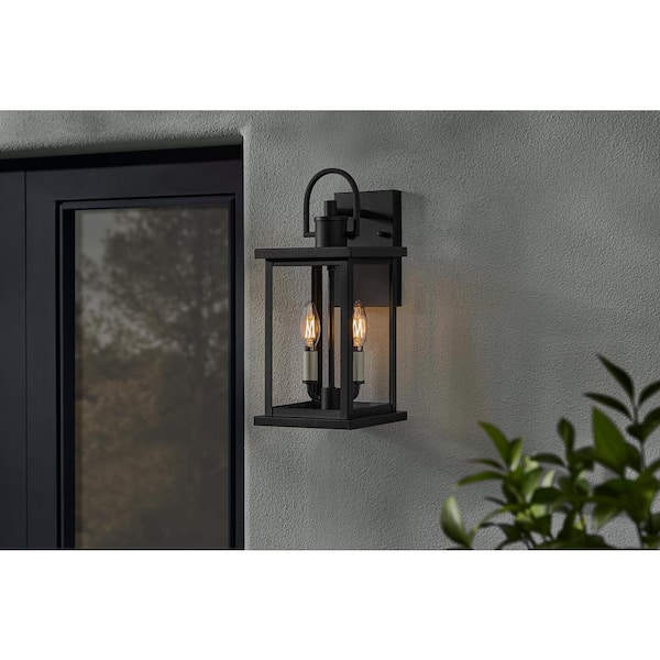 TRUE FINE 25.7 in. 2-Light Bronze Non Solar Large Outdoor Wall Lantern  Sconce Light 21516OT - The Home Depot