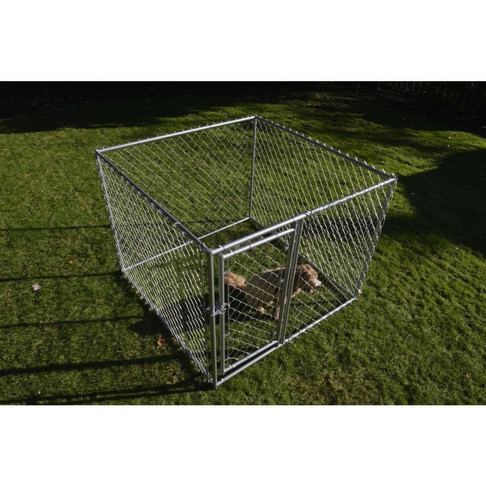 Lucky Dog Heavy Duty Galvanized Steel Chain Link Dog Kennel