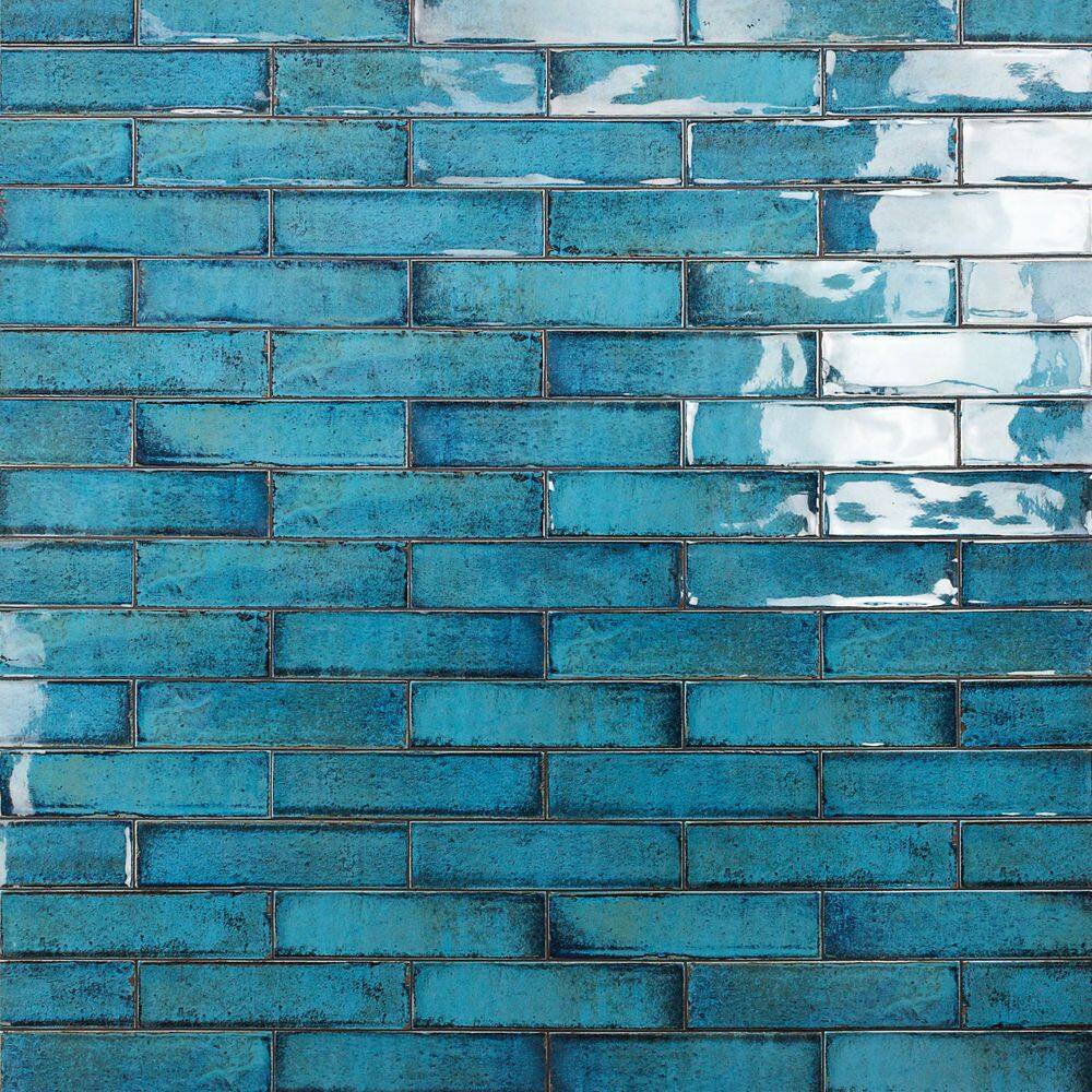 Ivy Hill Tile Moze Blue 3 in. x 12 in. 9 mm Ceramic Wall Tile (22
