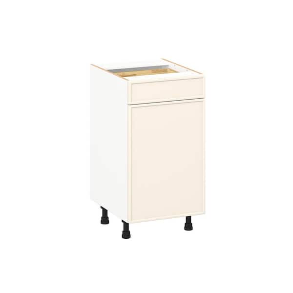 Fairview 18 in. W x 21 in. D x 34.5 in. H Assembled Slim Shaker Bath Base Kitchen Cabinet in Washed Linen with 1-Drawer