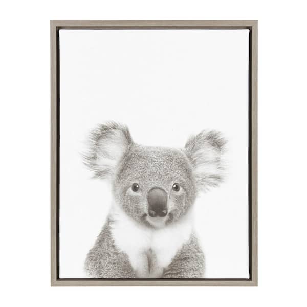 Kate and Laurel 24 in. x 18 in. "Koala II" by Tai Prints Framed Canvas Wall Art